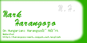 mark harangozo business card